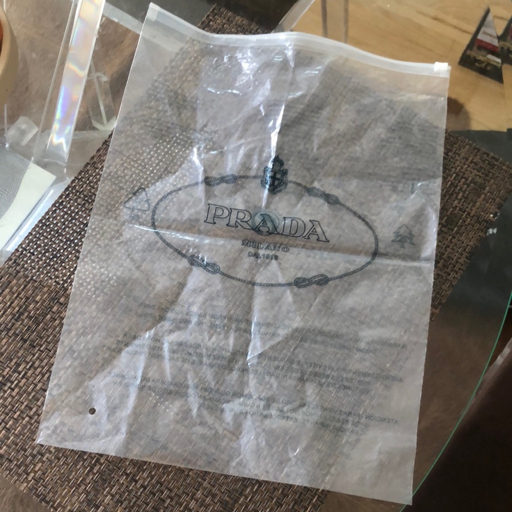 Prada Clear Plastic Dust Bag